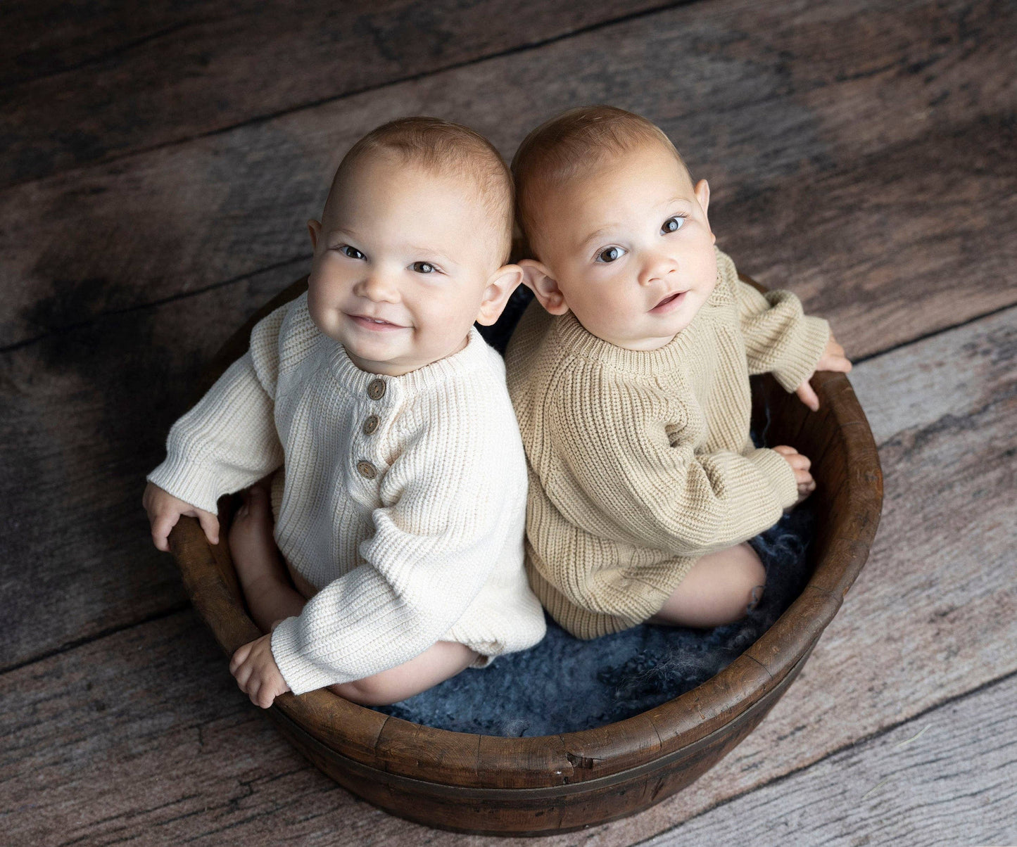 Elliot Knitted Sweater Romper - Tan