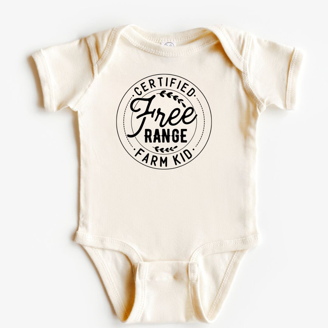 Free Range Certified Farm Baby Onesie