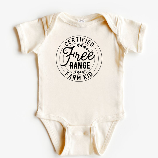 Free Range Certified Farm Baby Onesie