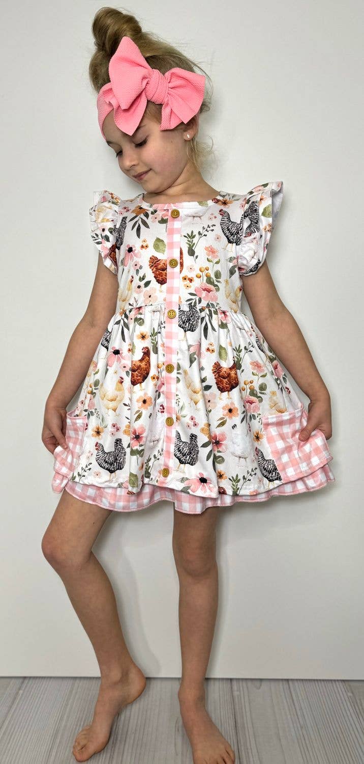 Spring Chicken Girls Dress