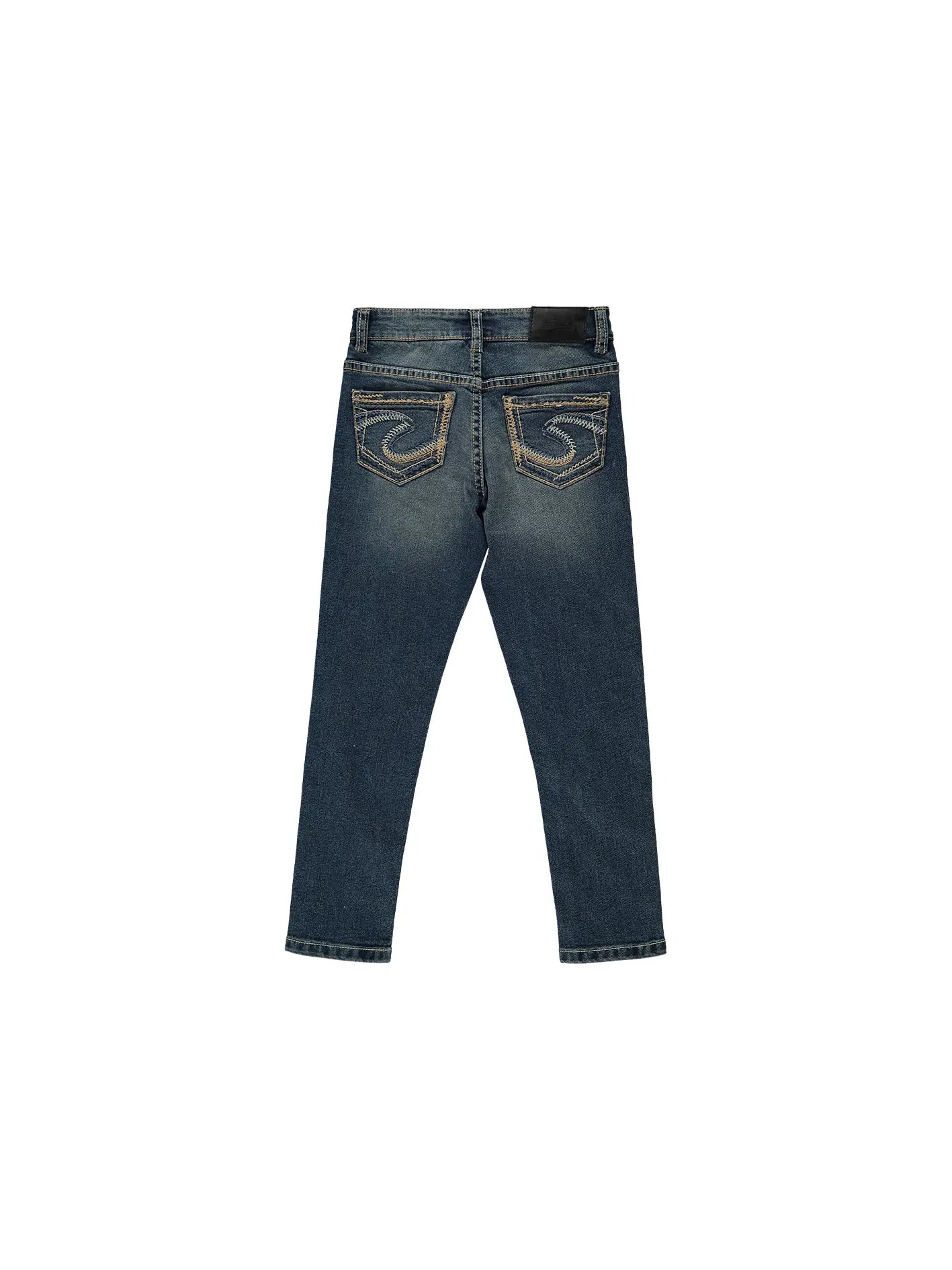 girls dark wash jegging fit denim with back pocket design