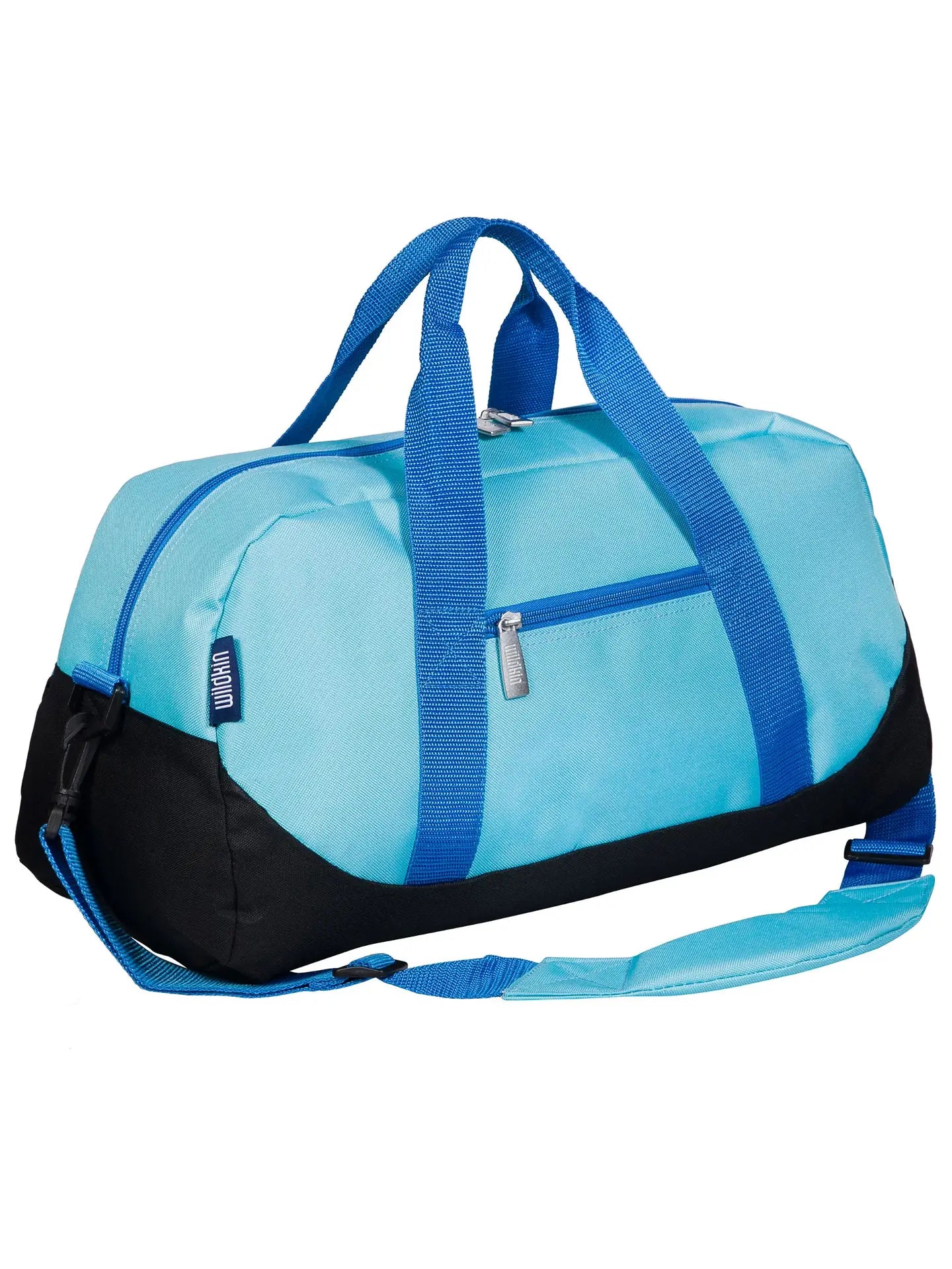 teal and blue duffel bag for kids sports