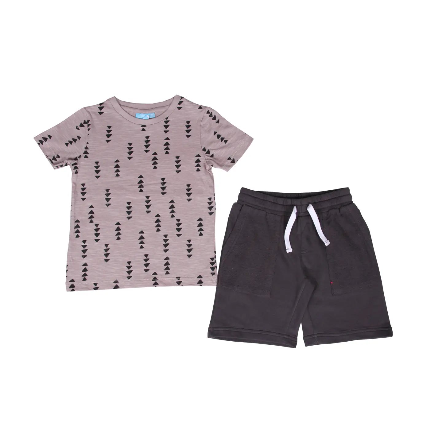 Arrow Shirt and Knit Shorts Set