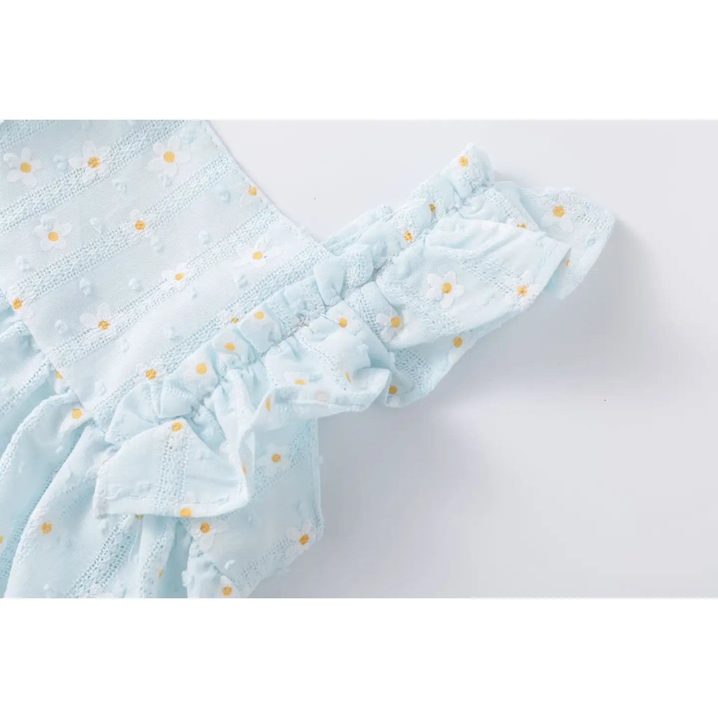 Blue Ruffle Strapped Dress - Baby