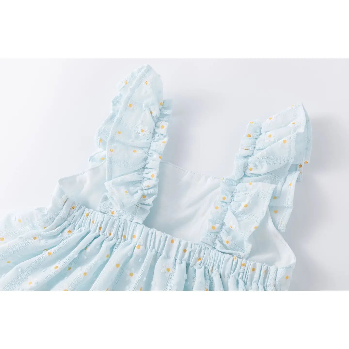 Blue Ruffle Strapped Dress - Baby