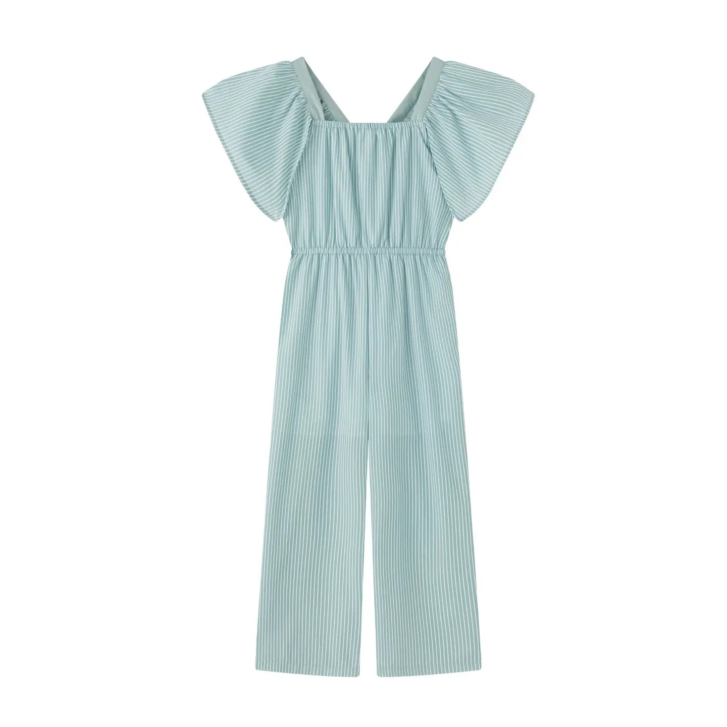 Blue Striped Jumpsuit
