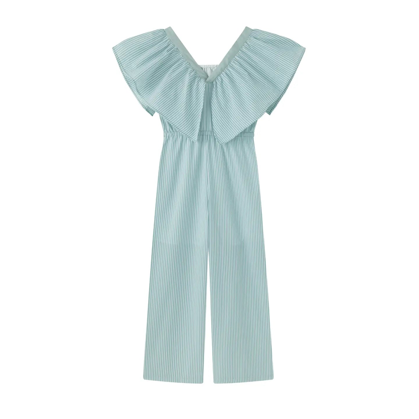 Blue Striped Jumpsuit