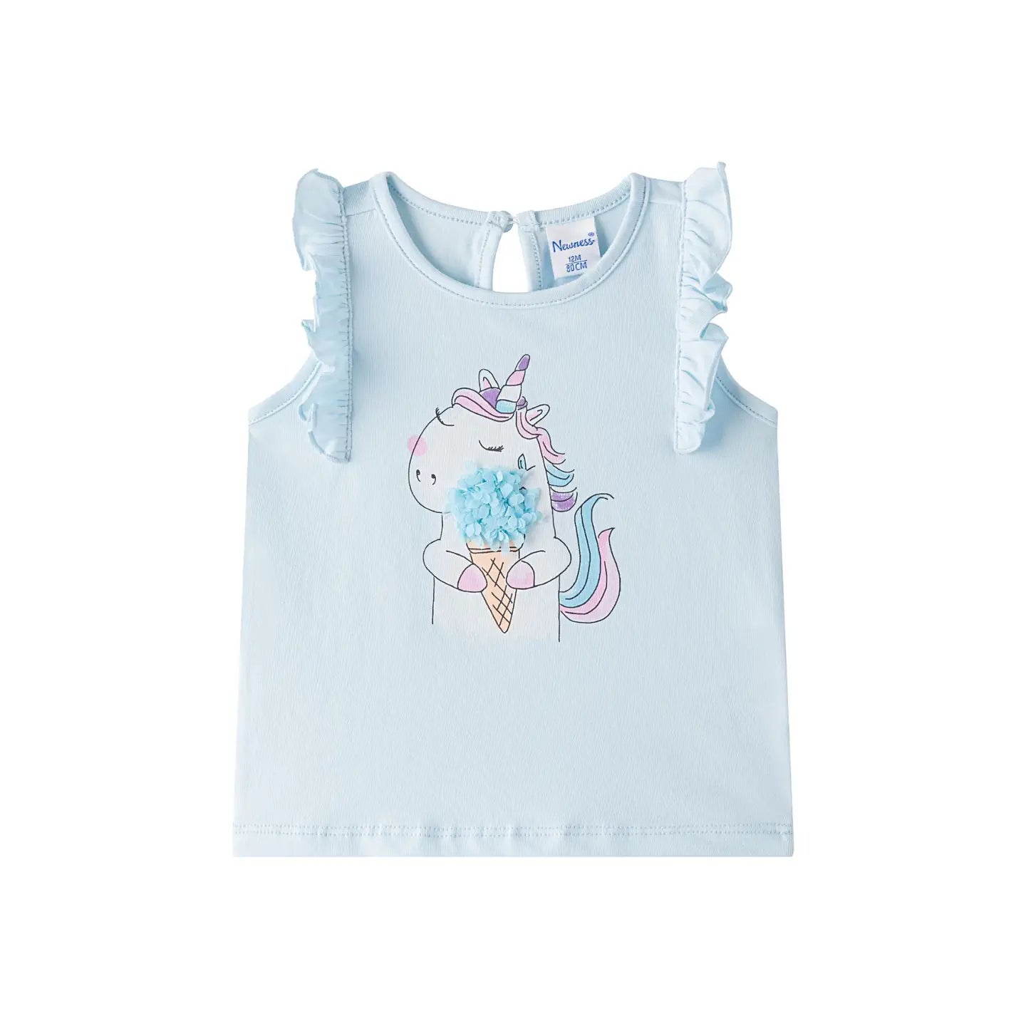 Blue Ruffle Unicorn Shirt