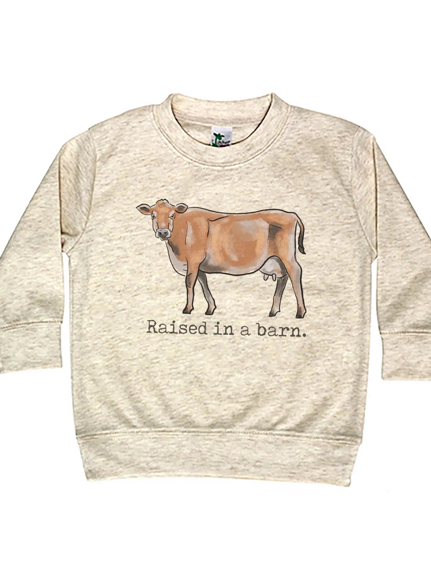 kids soft cotton cow shirt with long sleeves