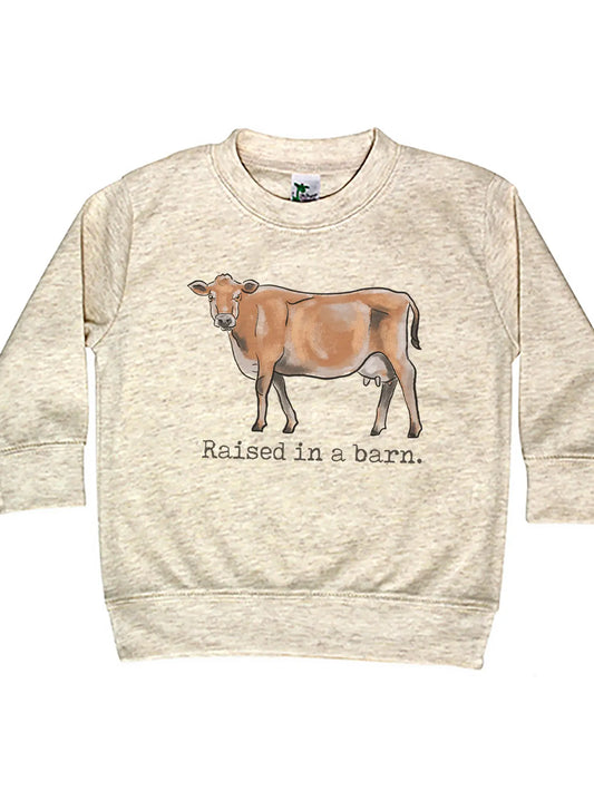 kids soft cotton cow shirt with long sleeves