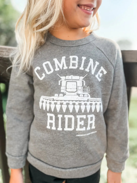 light grey sweatshirt for farm ranch kids