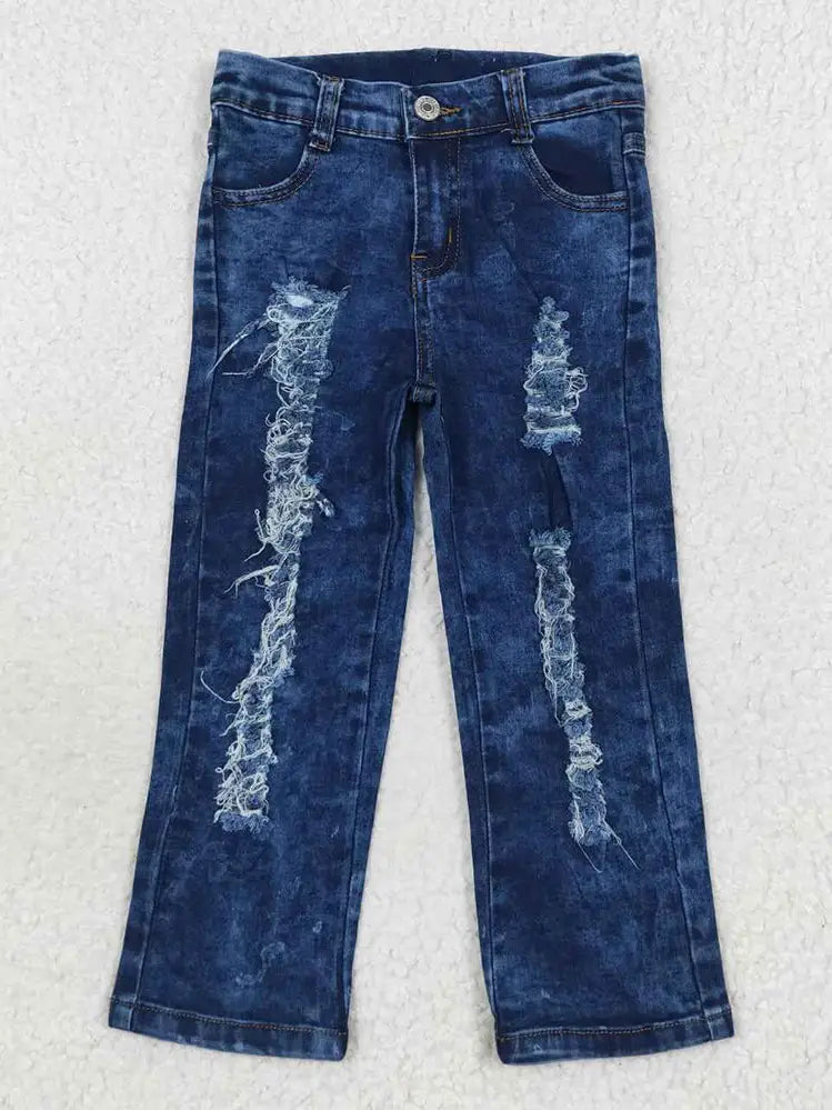 Dark Wash Distressed Jeans