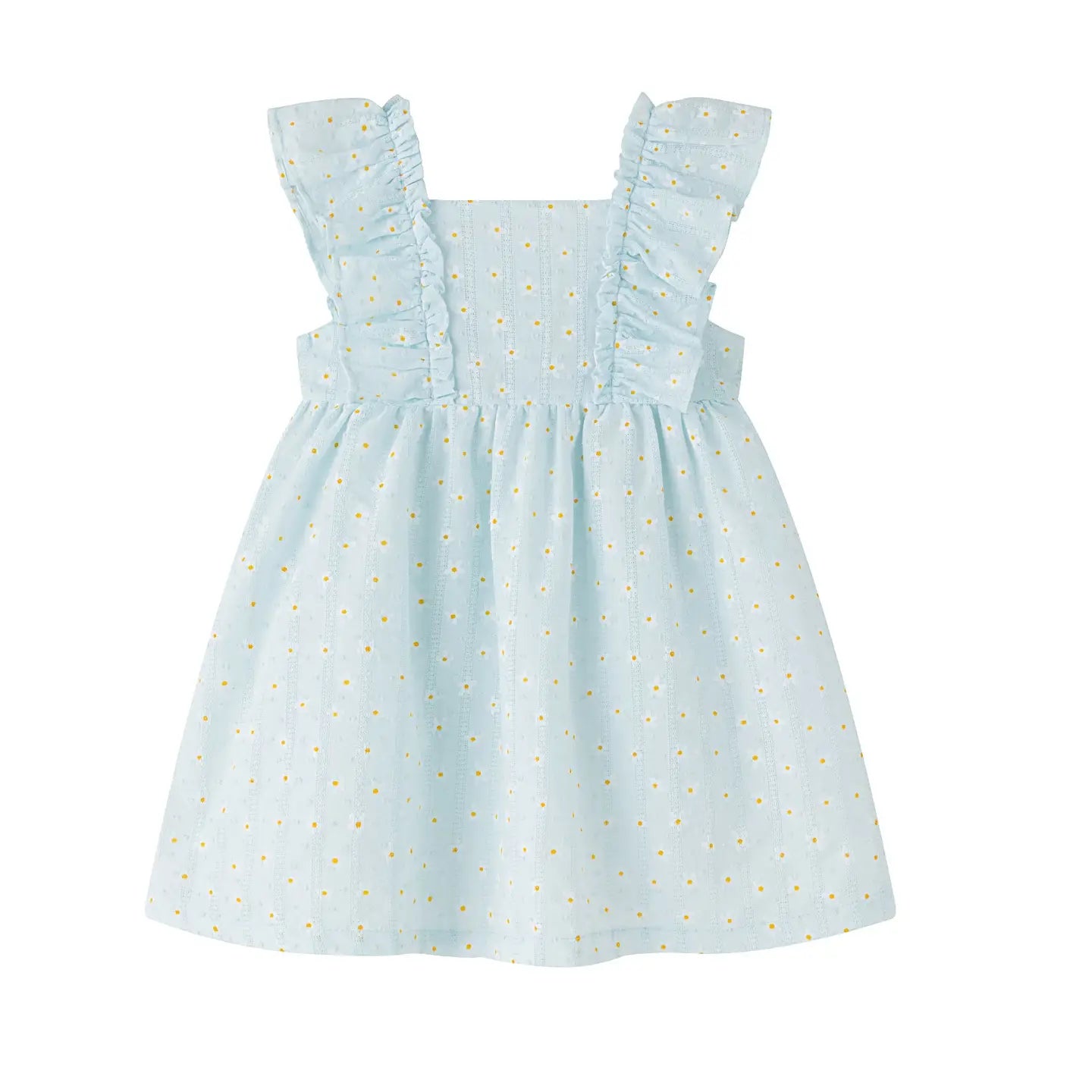 Blue Ruffle Strap Dress