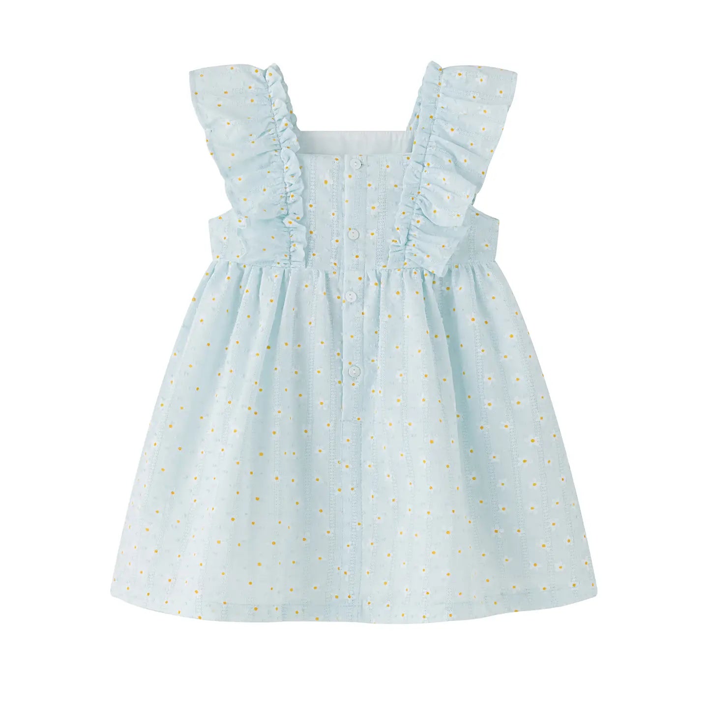 Blue Ruffle Strap Dress