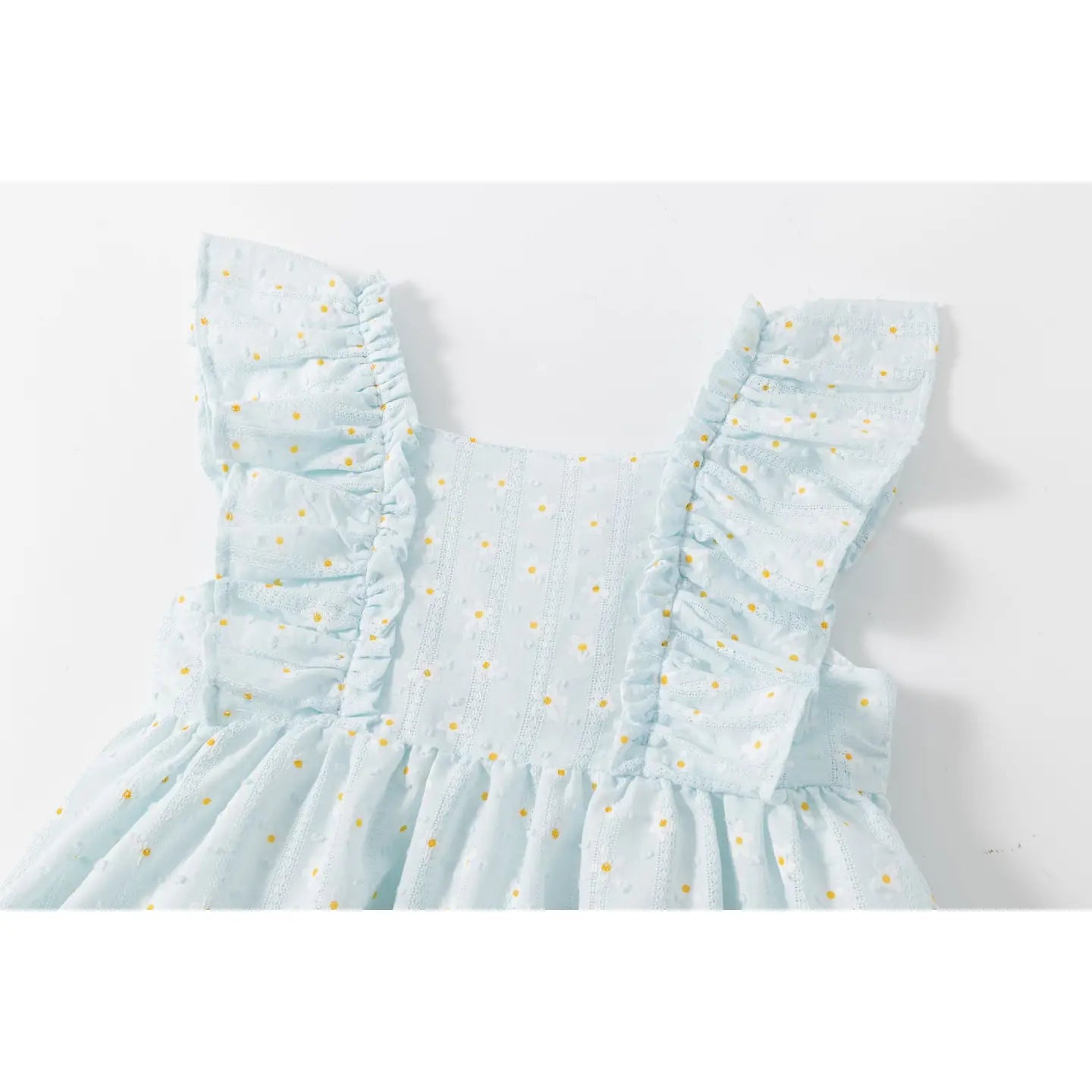 Blue Ruffle Strap Dress