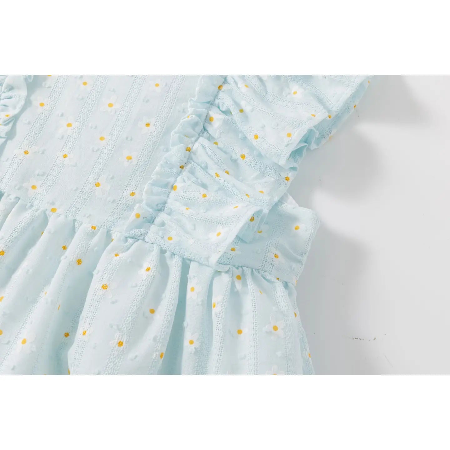 Blue Ruffle Strap Dress