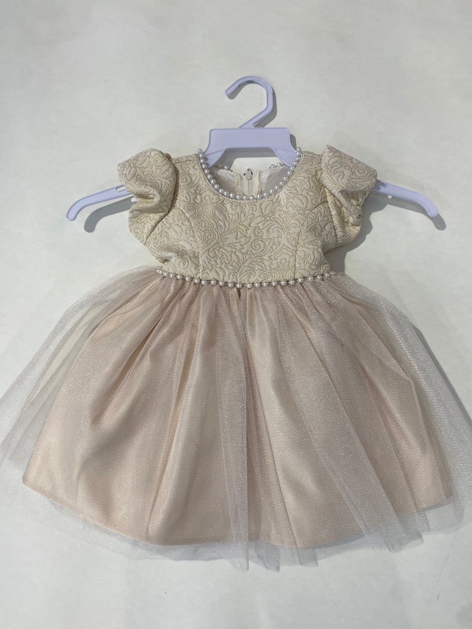 Baby - Puff Sleeve Jacquard with Tulle