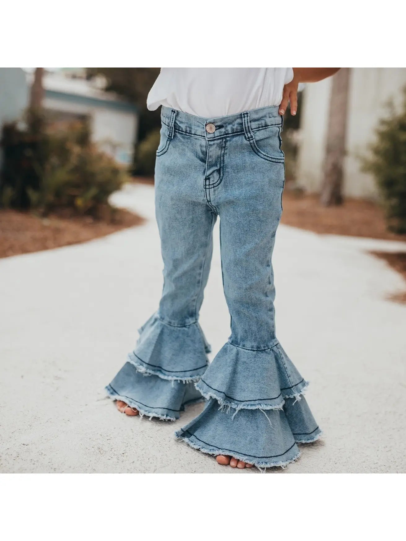 Light Wash Denim Flare Jeans