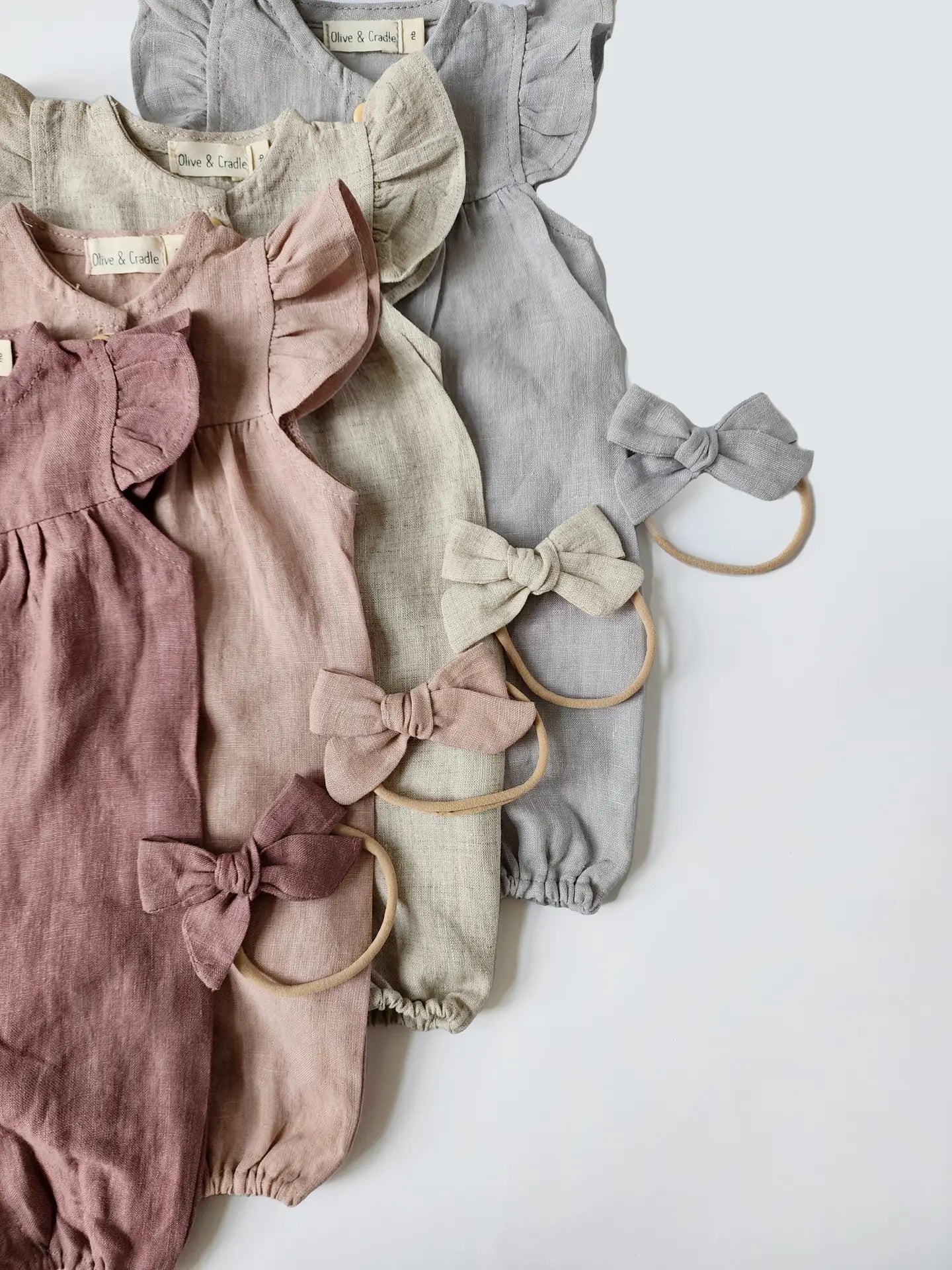 baby girls baby romper with bows