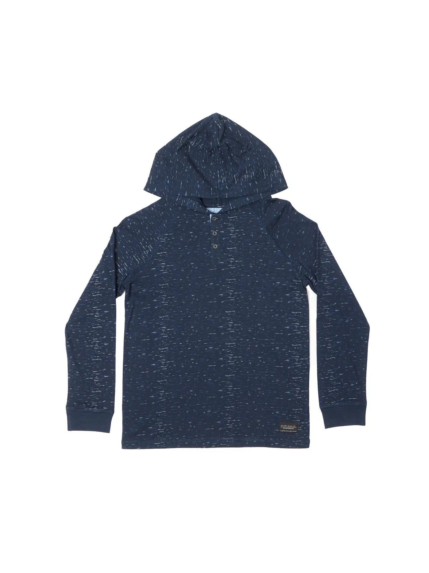 boys blue long sleeve hooded shirt