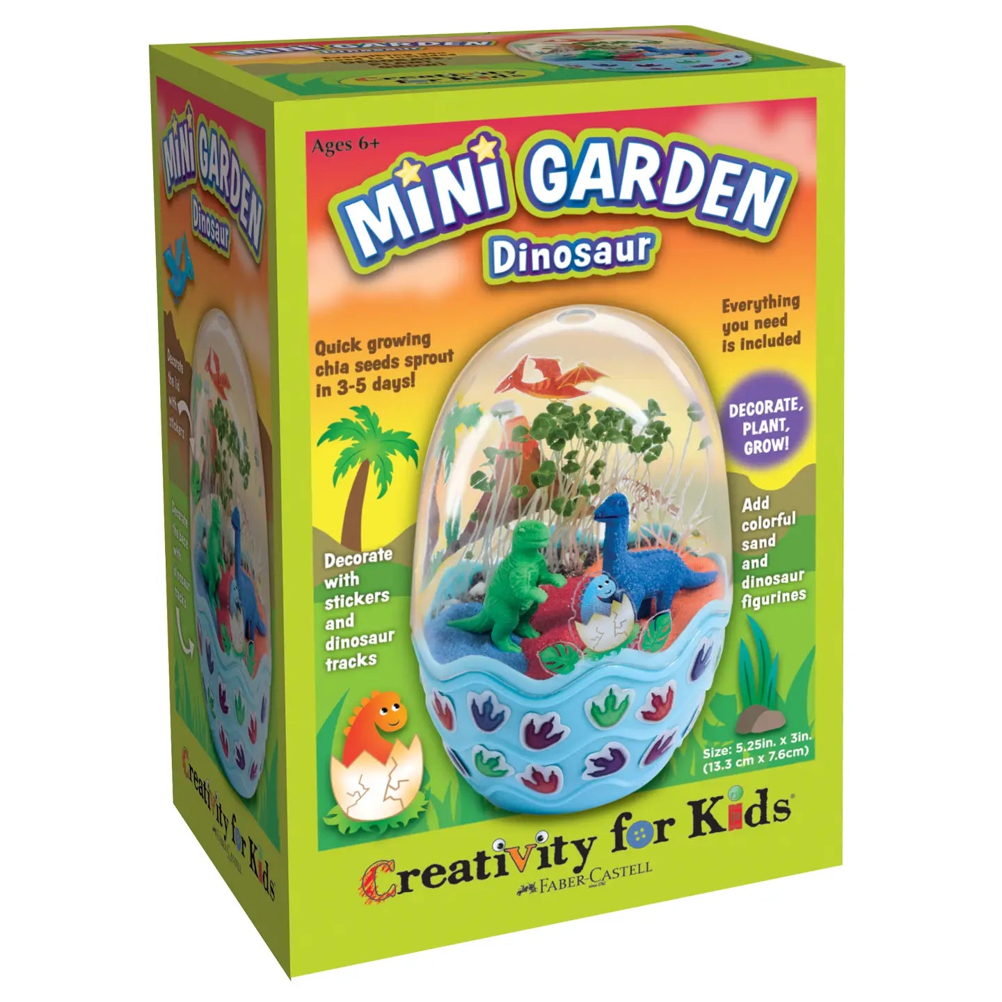 kids diy planter with dinosaurs