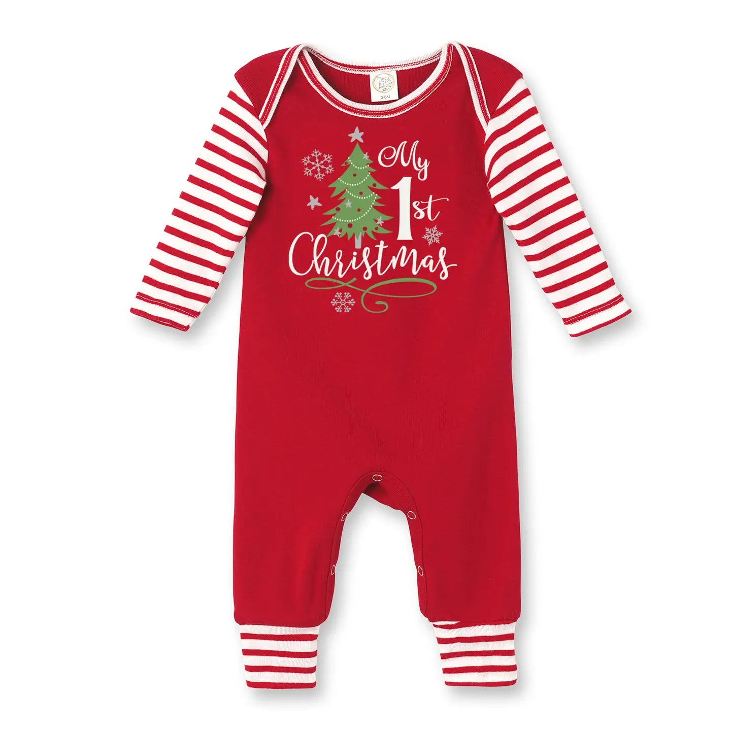 "My 1st Christmas" baby romper
