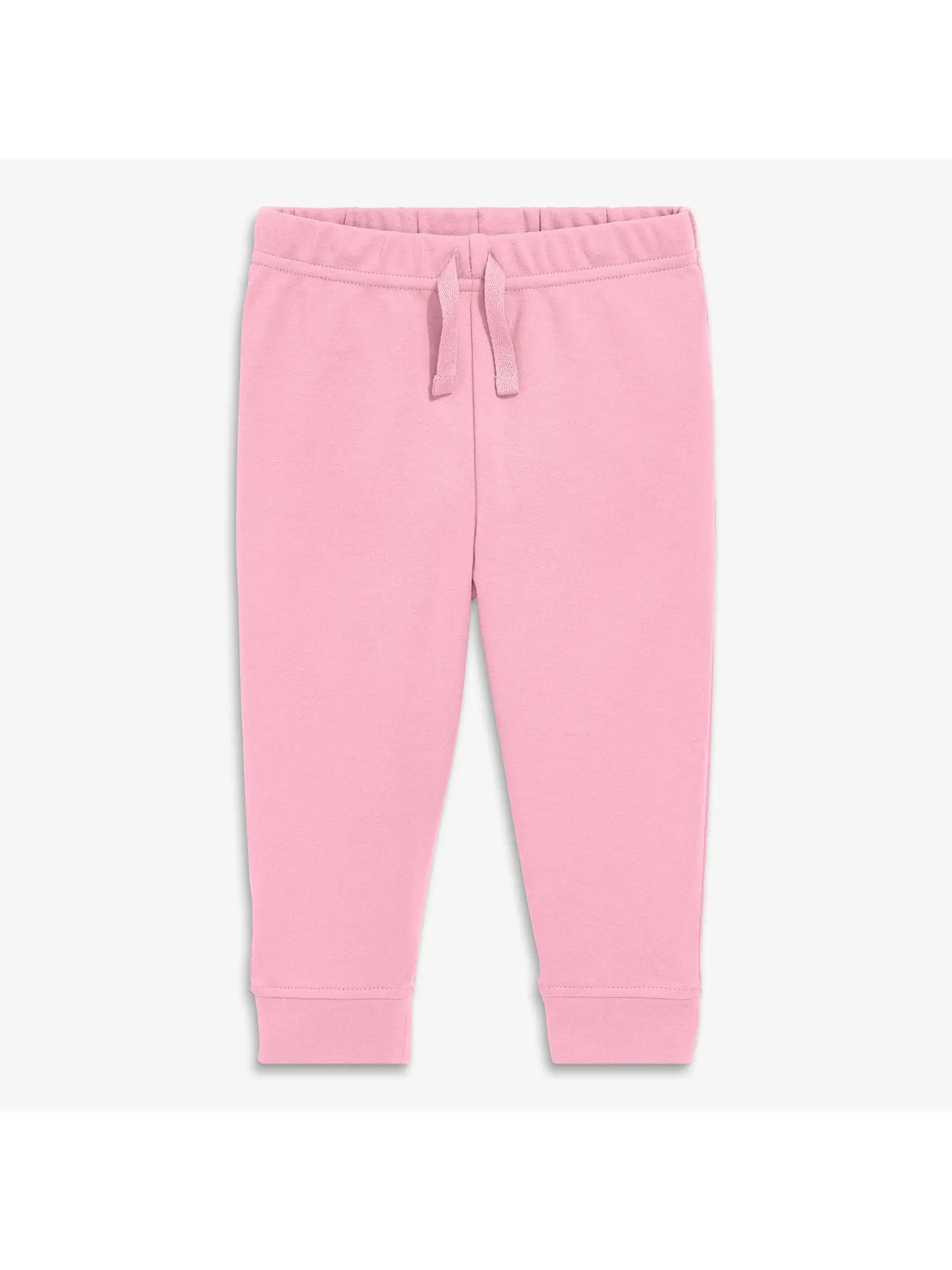 light pink soft organic cotton baby joggers pants