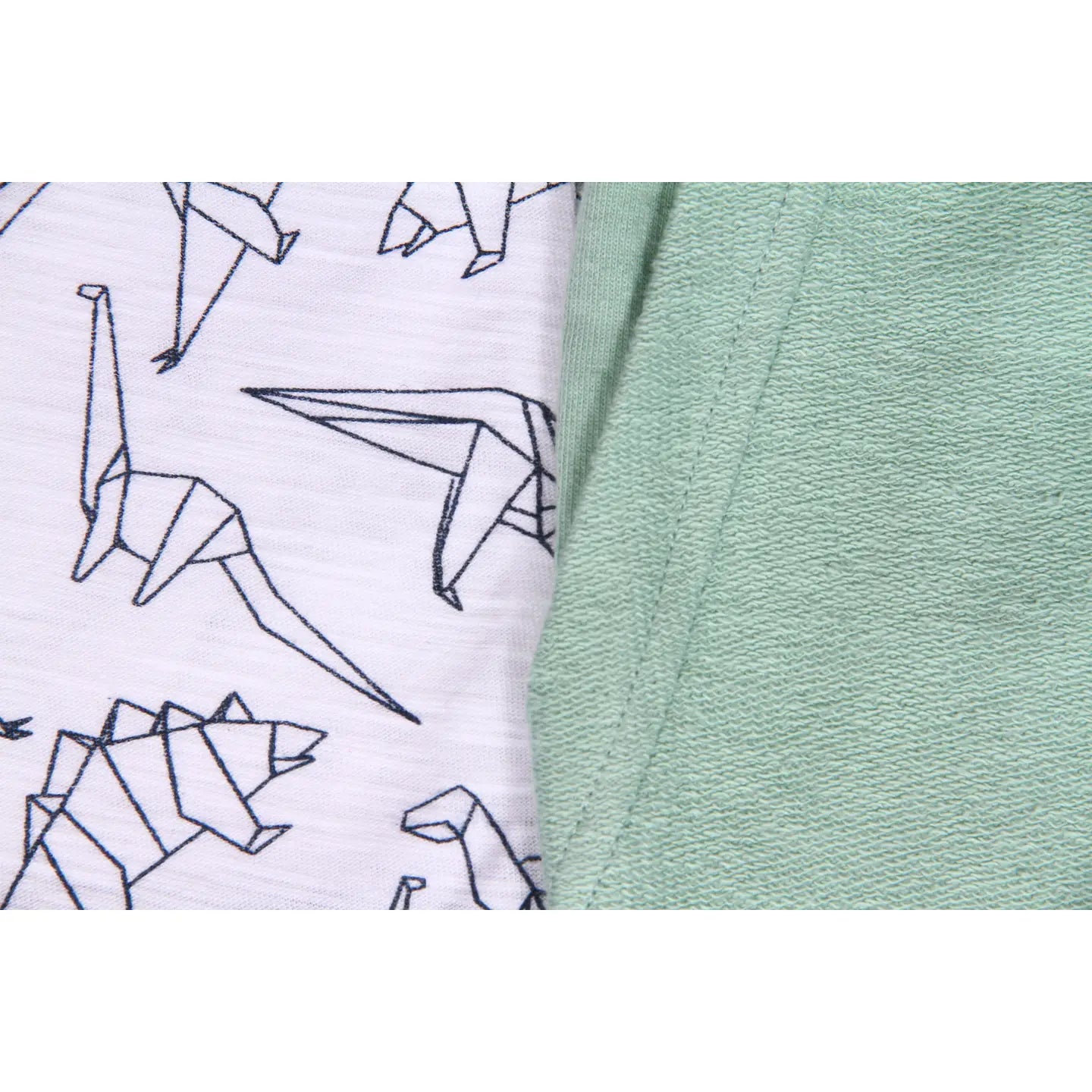 origami dinosaurs on shirt and short set