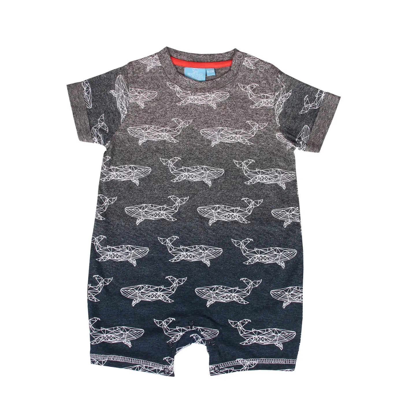 Origami Whale Baby Romper