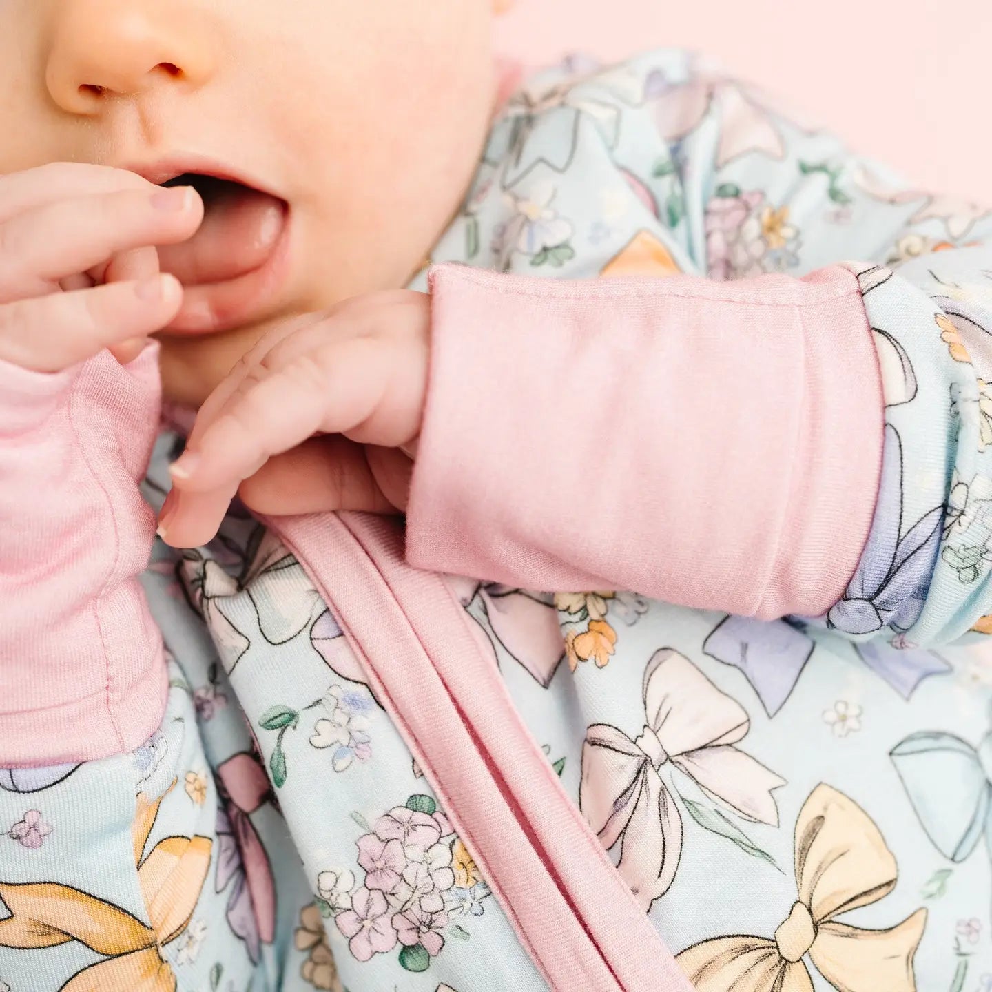Bamboo Baby Pajamas - Spring Bows