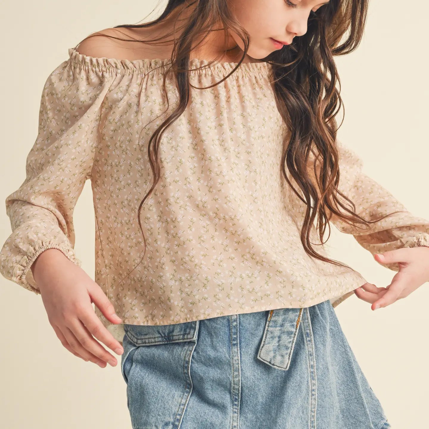 Tween Girl Peasant Top