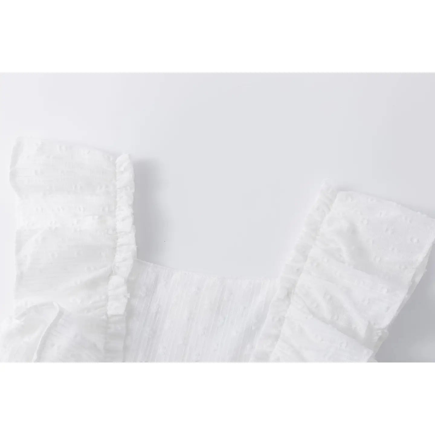 White Ruffle Strap Dress - Baby