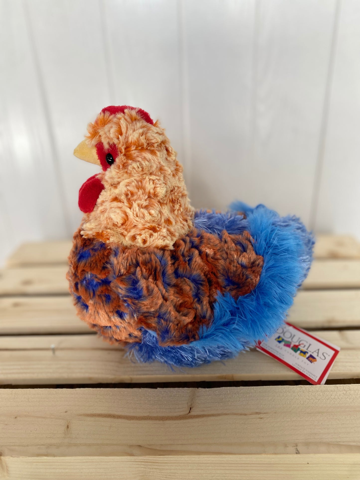 soft blue lace hen plush toy