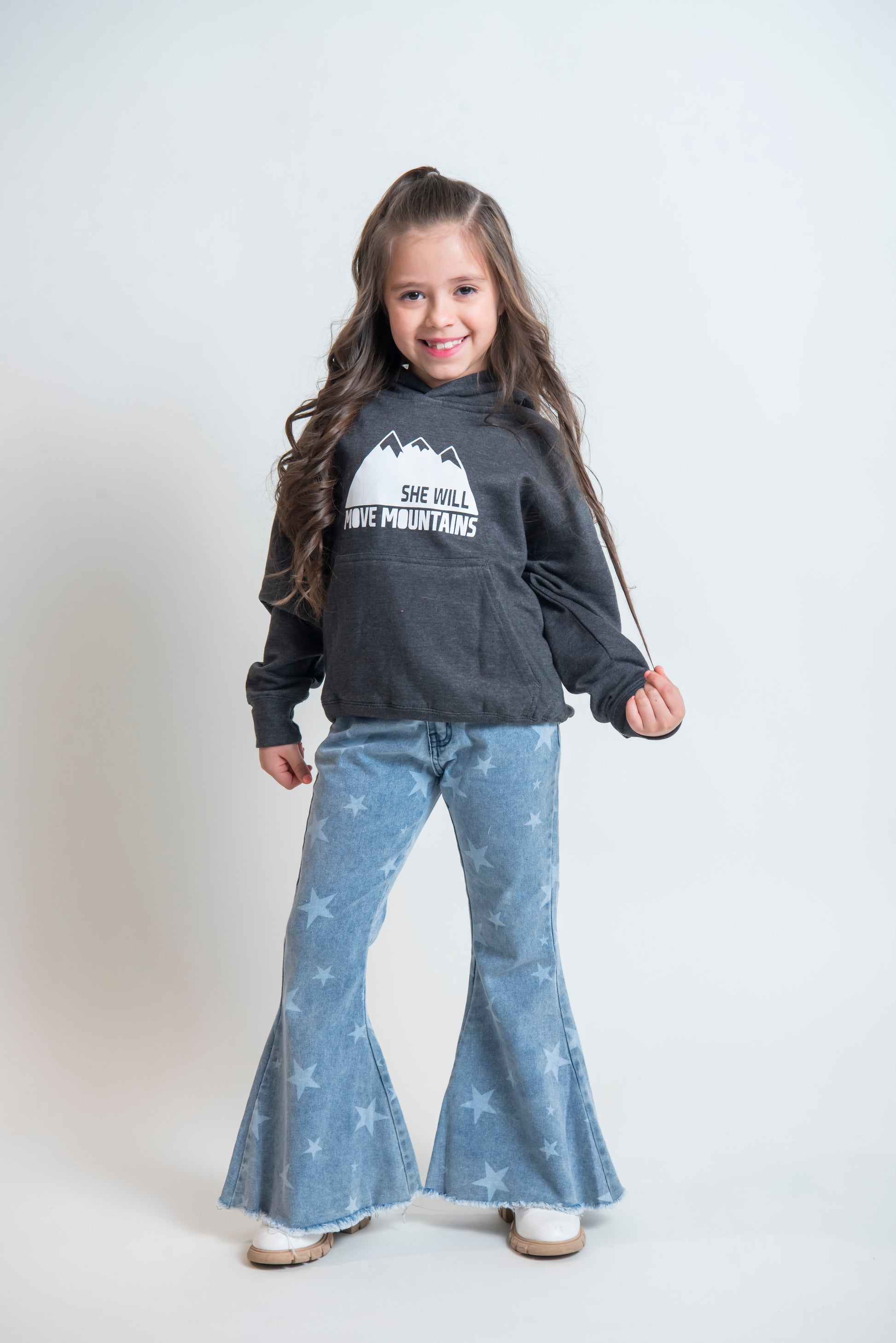 girls star jeans with bell bottoms