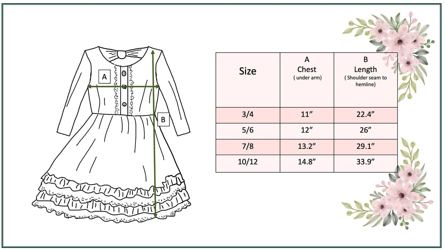 Christmas Plaid Lace Ruffle Dress