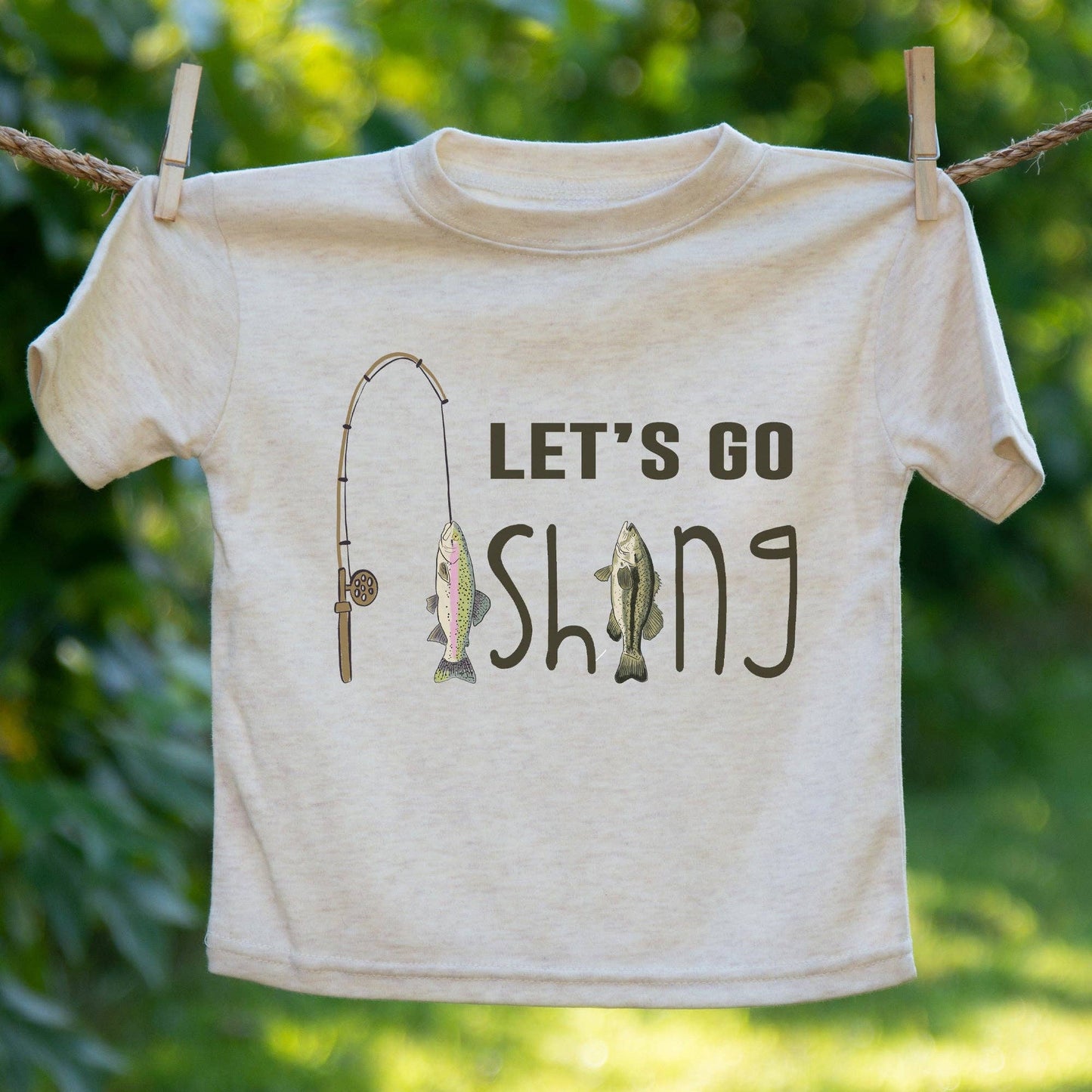 outdoor theme kids fishing t-shirt