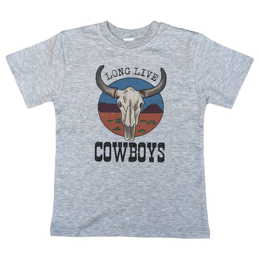 soft grey cotton western themed t-shirt