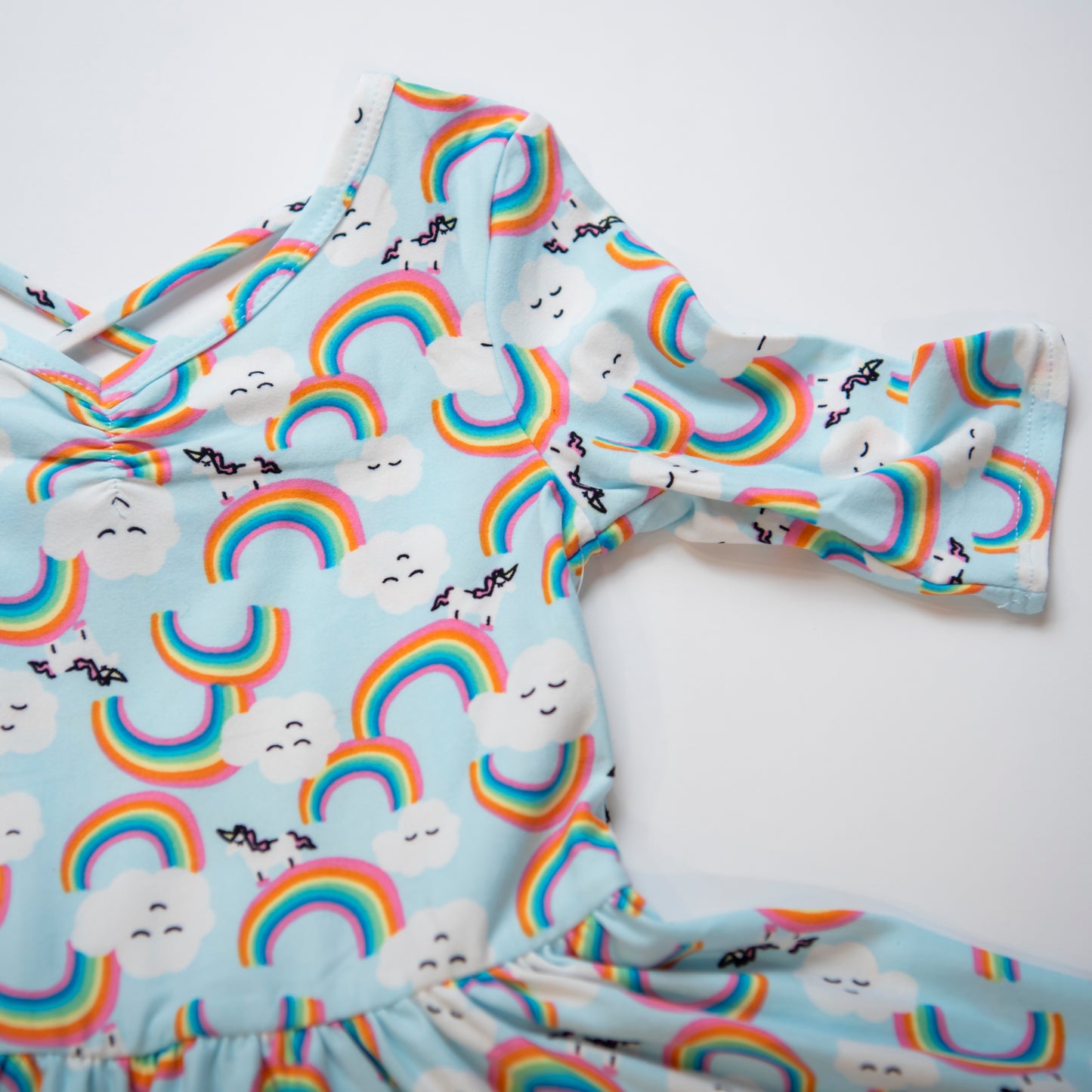 girls ballerina style twirl dress with half sleeves