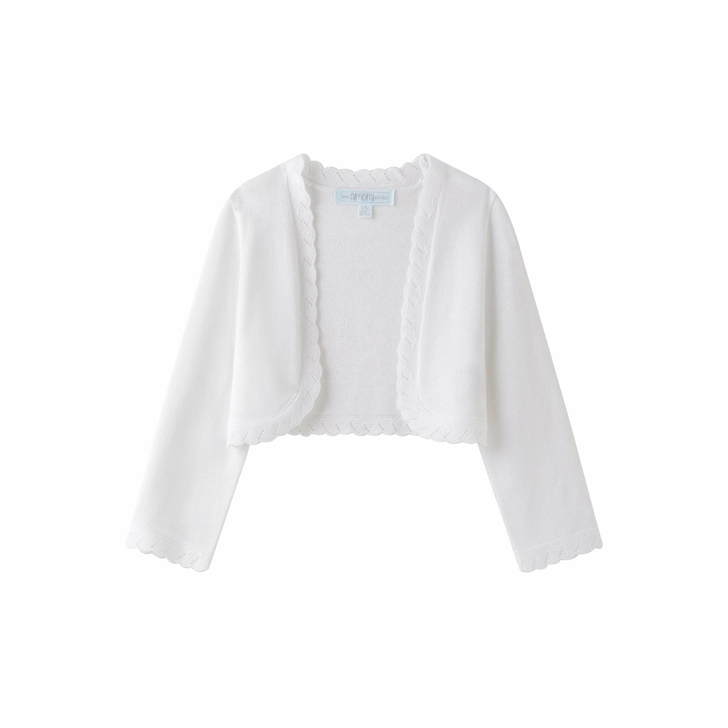 baby girls dress cardigan with delicate crochet edges