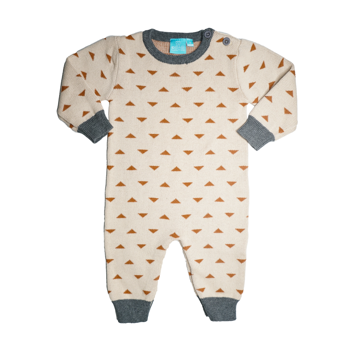 Pyramid Pattern Sweater Romper