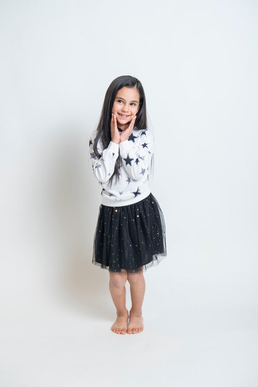 Black and Silver Star Tutu Outfit