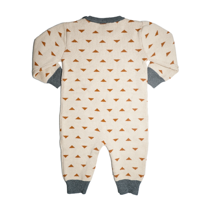 Pyramid Pattern Sweater Romper