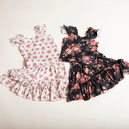tween girl tank top and skirt set with ruffle details