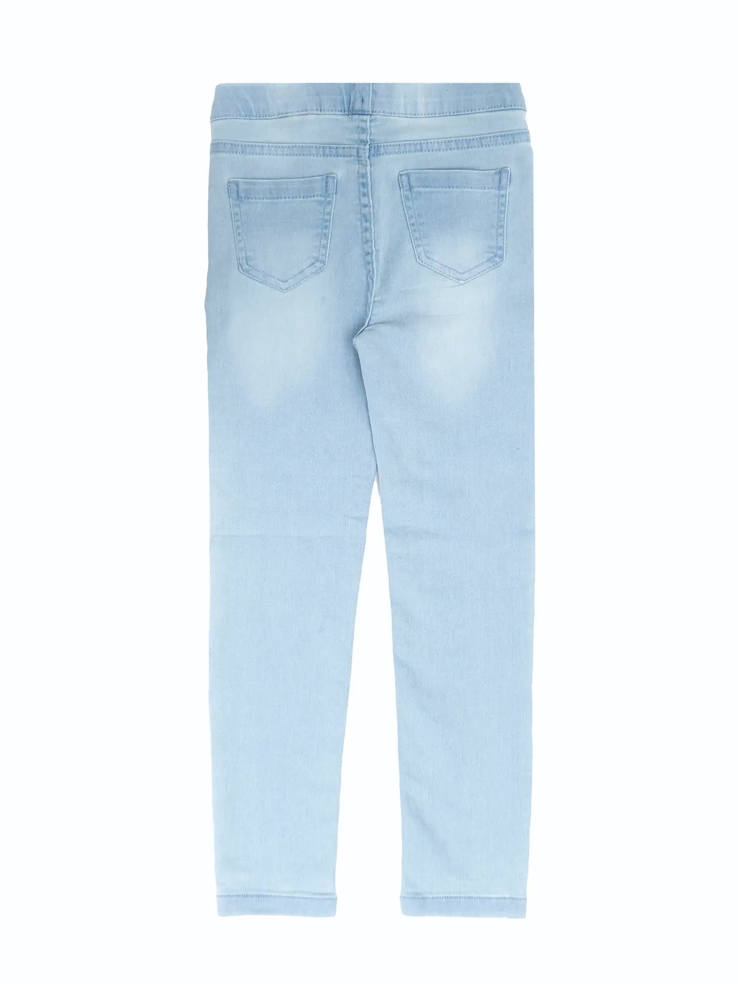 girls light wash stretch denim jegging