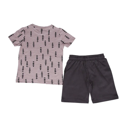 Arrow Shirt and Knit Shorts Set