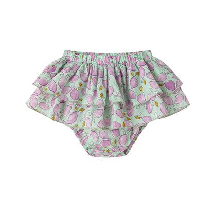 teal and purple baby girl skirt diaper cover