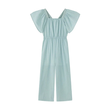 Blue Striped Jumpsuit