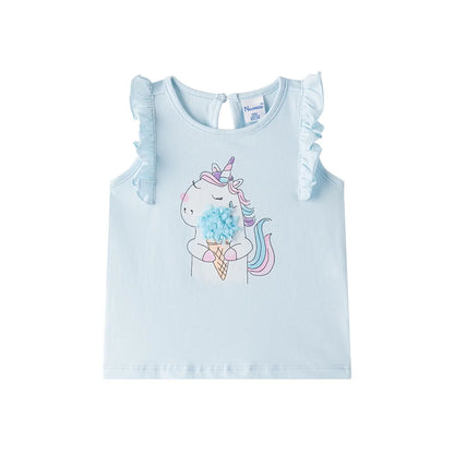 Blue Ruffle Unicorn Shirt
