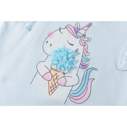 Blue Ruffle Unicorn Shirt