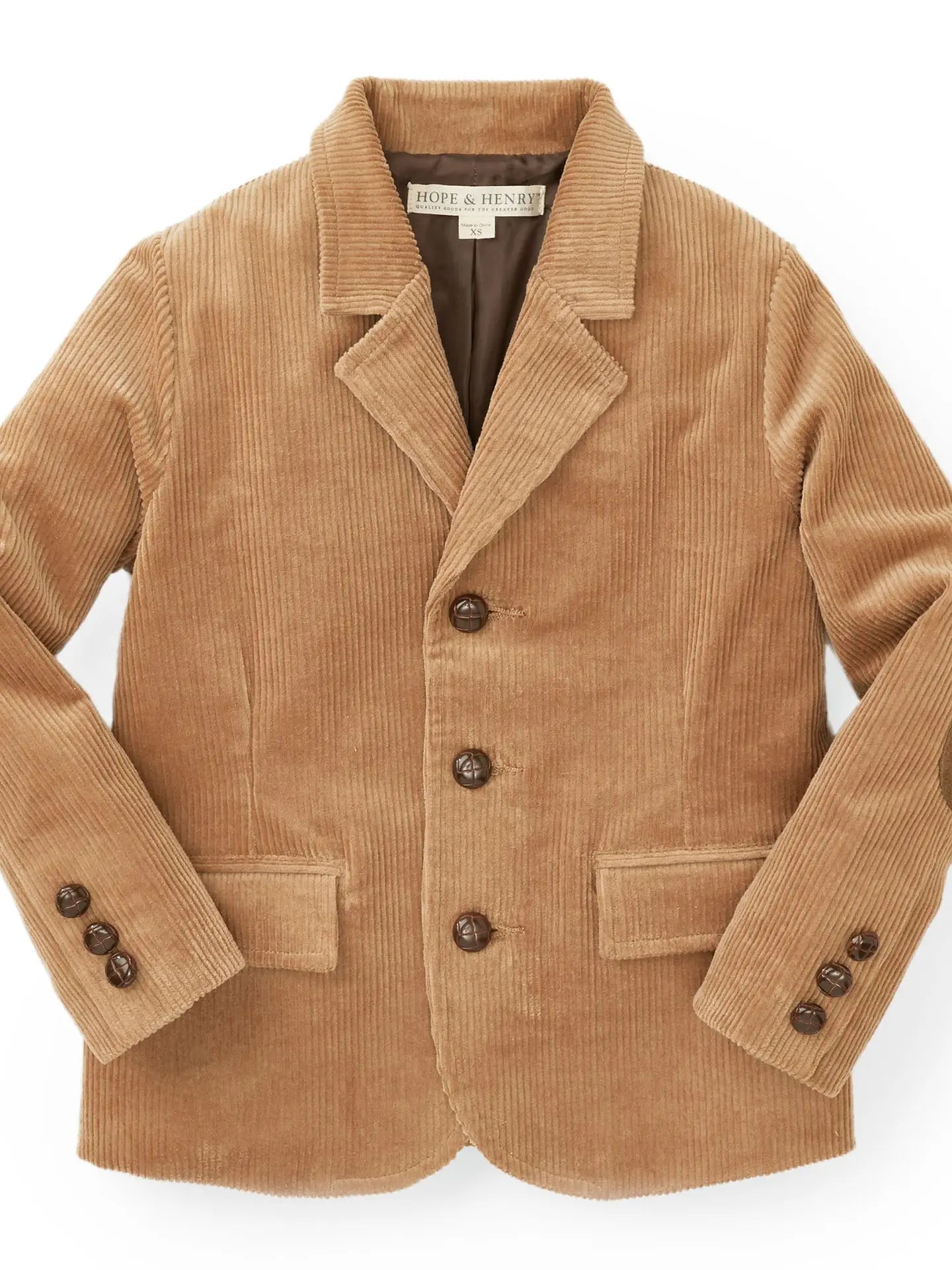 warm boys brown corduroy blazer jacket